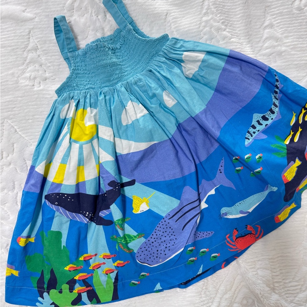 🐳 Mini Boden Colorful Ocean-Themed Sundress, 4-5